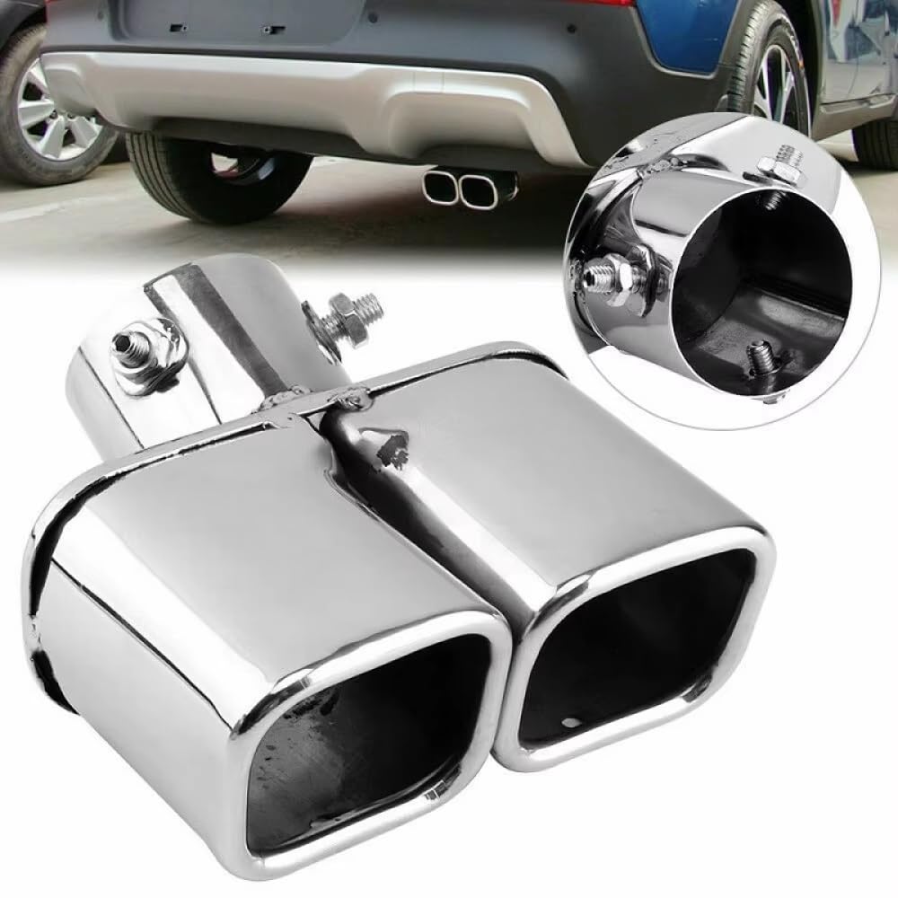 Tubo Di Scarico Doppio Universale Modificato(Bent silver)