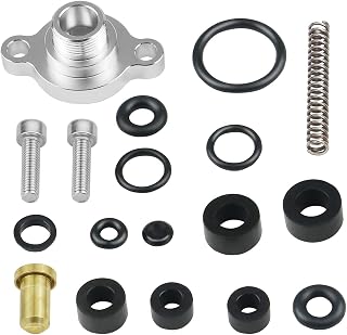 Fuel Relief Seal Kit - Fuel Pressure Regulator Billet Valve Cap Spring Kit Compatible for 1999-2003 Ford F250 F350 F450 F4450 7.3L Powerstroke Diesel
