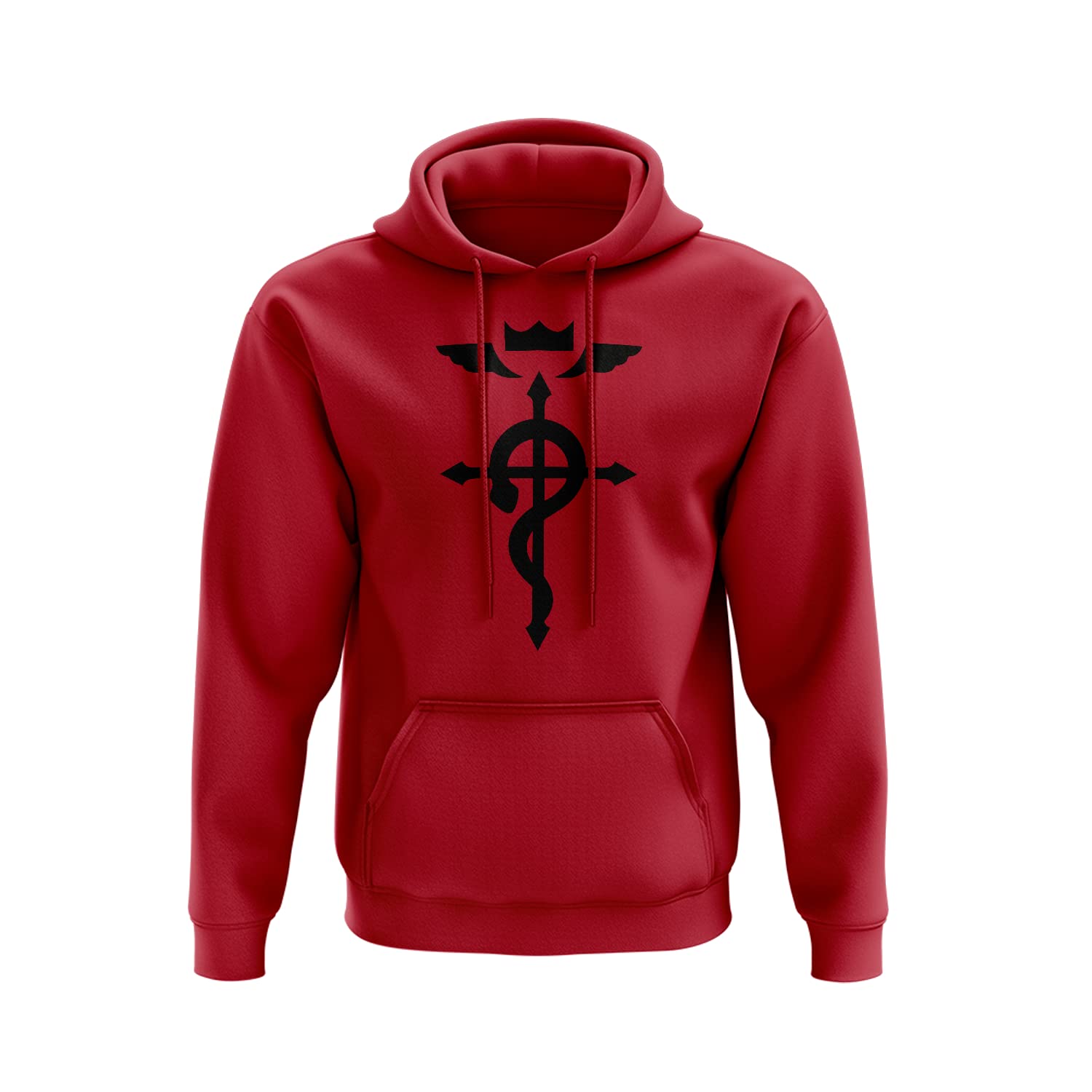 Fullmetal Alchemist Flamel Hoodie Anime Manga Japanese Japan TV Show Transmutation Alchemy Science Suit of Armor Jumper Sweatshirt Present Gift Cotton Polyester (XL, Red)