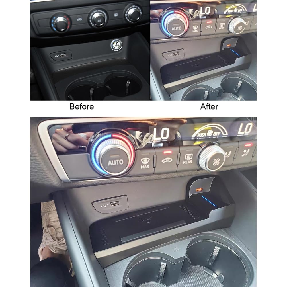 Chargeur de voiture sans fil 15 W LHD modèles 2014-2020 Noir