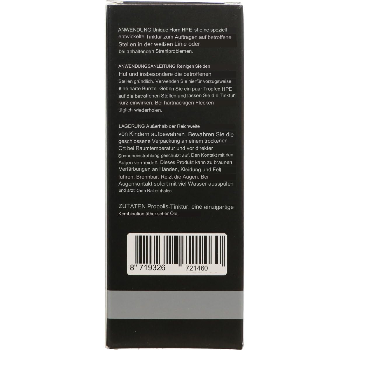 Unique-horn HPE für Pferde | Ultrastarkes Hufpflegeprodukt gegen Strahlfäule und Pilzinfektionen | Schnelle Anwendung | Antibakterielle Wirkung mit Propolis | Hufgesundheit | für jedes Pferd | 50 ml