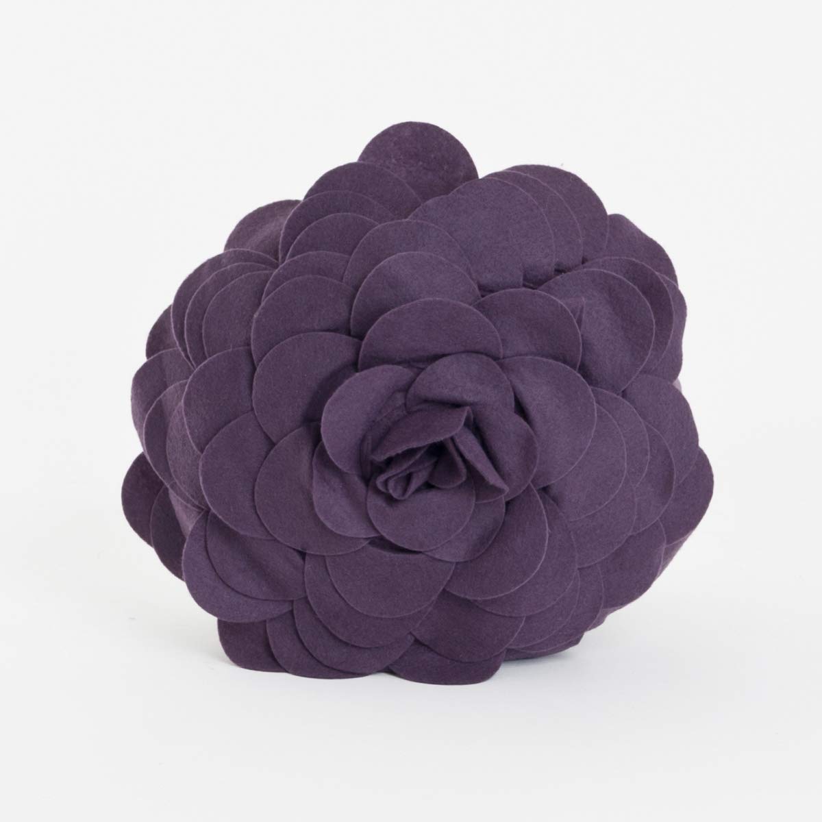 SARO LIFESTYLE Flower Design Poly Filled Throw Pillow Violet 16