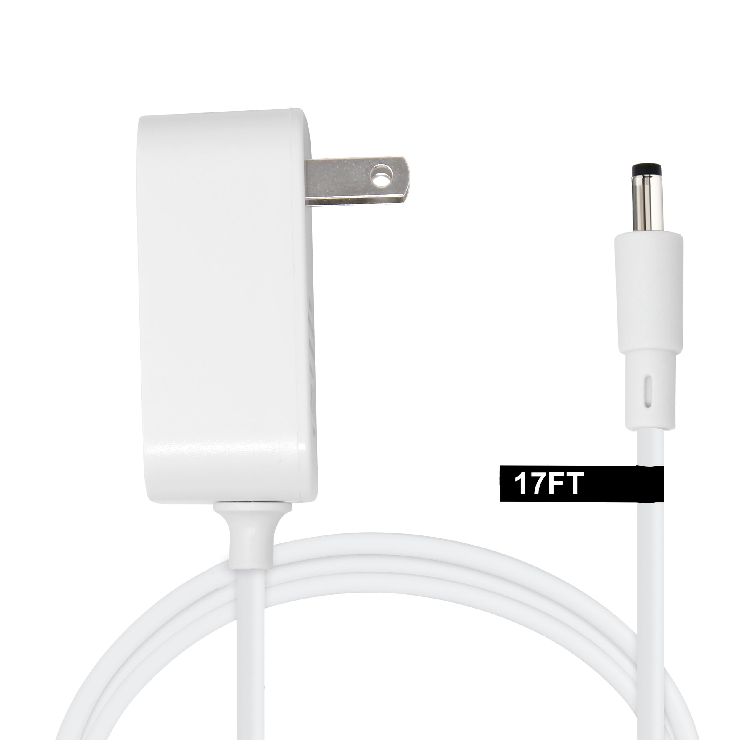 15W Extra Long Power Adapter Compatible with Amazon Echo Dot (3rd, 4th & 5th Generation), Amazon Echo Pop, Amazon Echo Pop Kids (17-Foot)