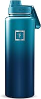 Vista 46 de IRON °FLASK Frasco de hidratación para acampar y senderismo con pajilla, botella de agua deportiva de acero inoxidable con aislamiento de boca