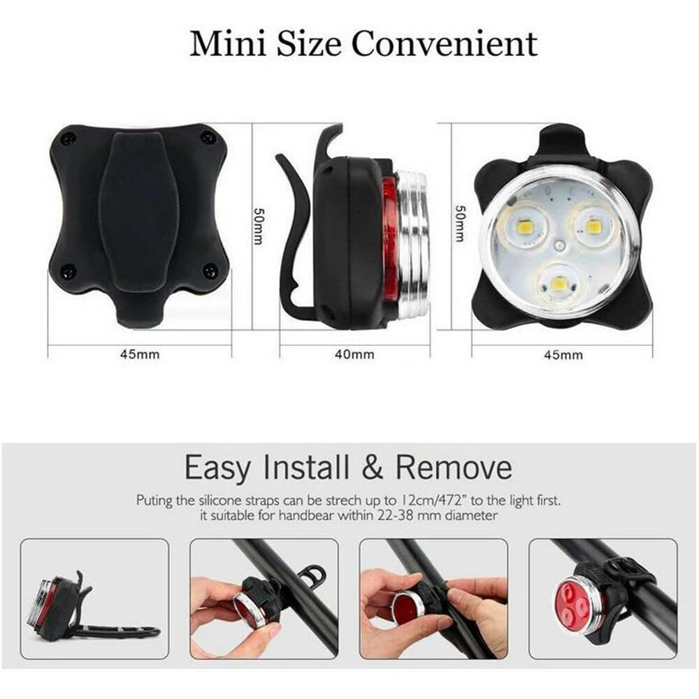 SCRUBY 3 LED rowerowe tylne światło rowerowe z ładowanym przez USB klips rowerowy lampa rowerowa Luz Bicicleta akcesoria rowerowe