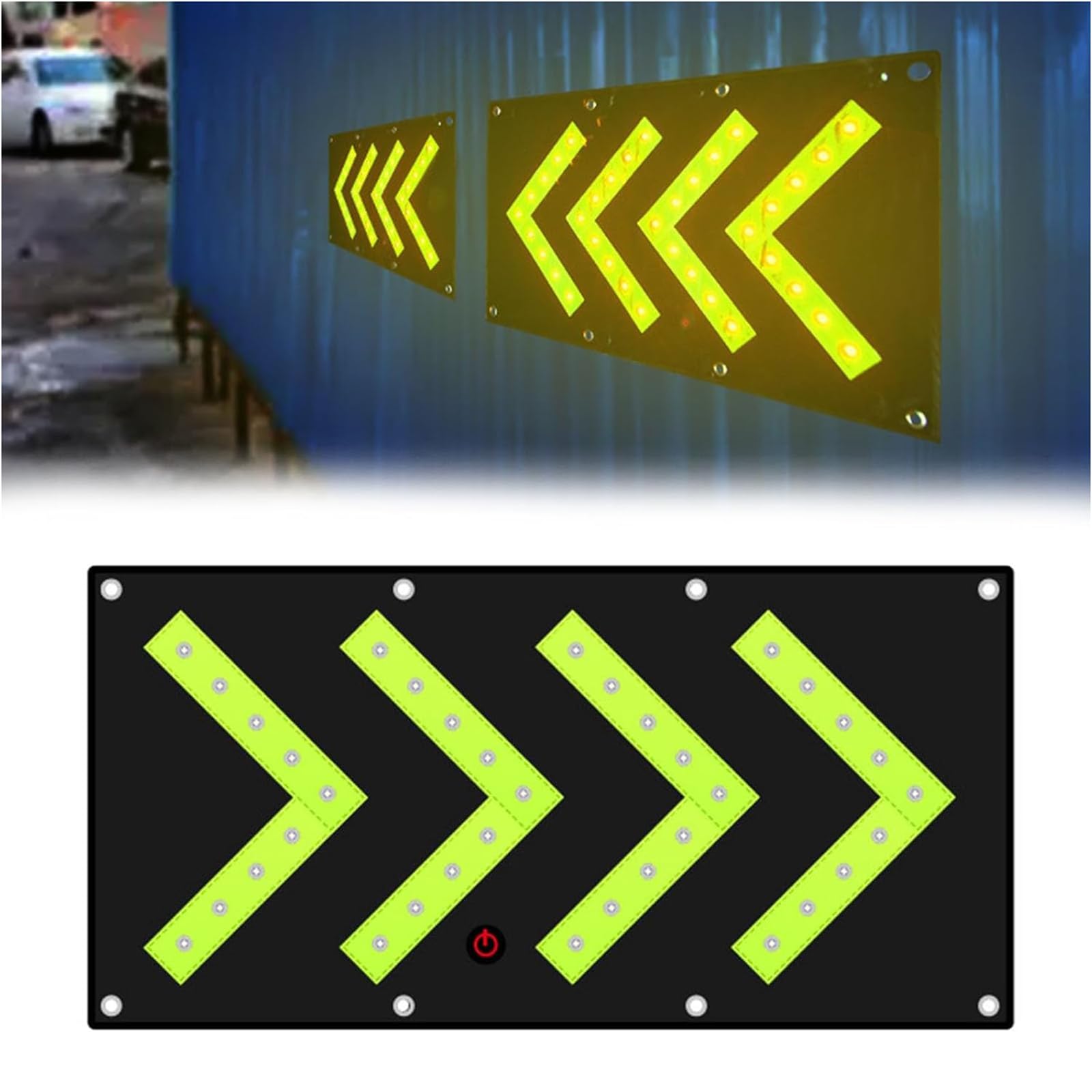 XCSCUK LED Magnetic Traffic Arrow Sign, Road Safety Warning Light, with Arrow, Water-Resistant & Shockproof, Essential Traffic Guide Sign