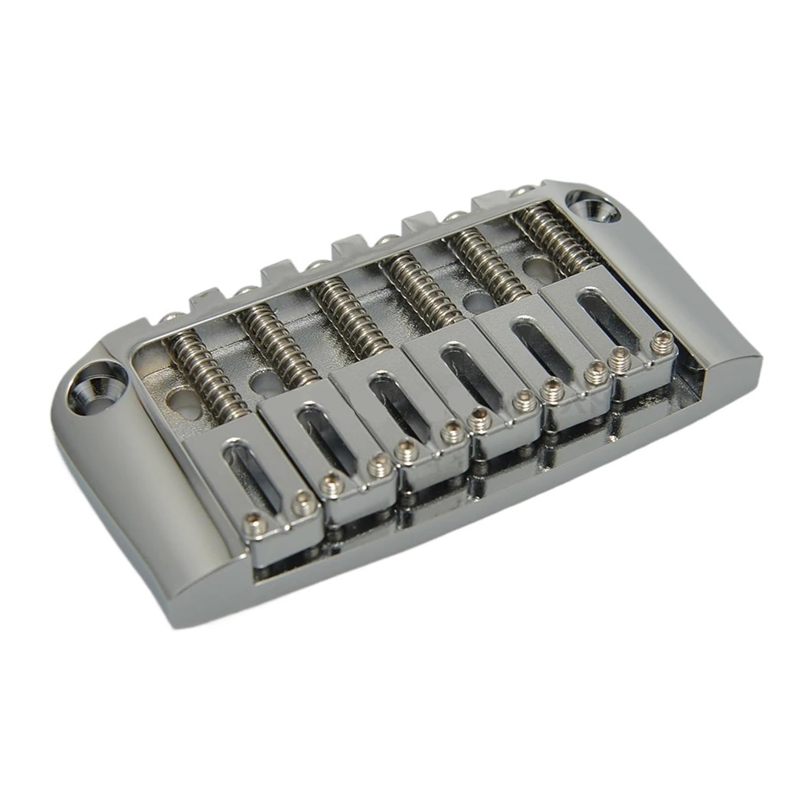 Ponte per chitarra elettrica 6 corde lavorato CNC per Ibby HM | Ponte in metallo cromo nero, corpo unico ambidestro con sellette preangolate(Black 10.8mm)