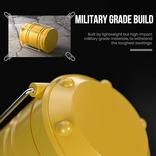 Miniatura 4 de Lichamp Paquete de 4 linternas de campamento COB, linterna portátil de alto lumen para acampar al aire libre, kit de equipo de supervivencia