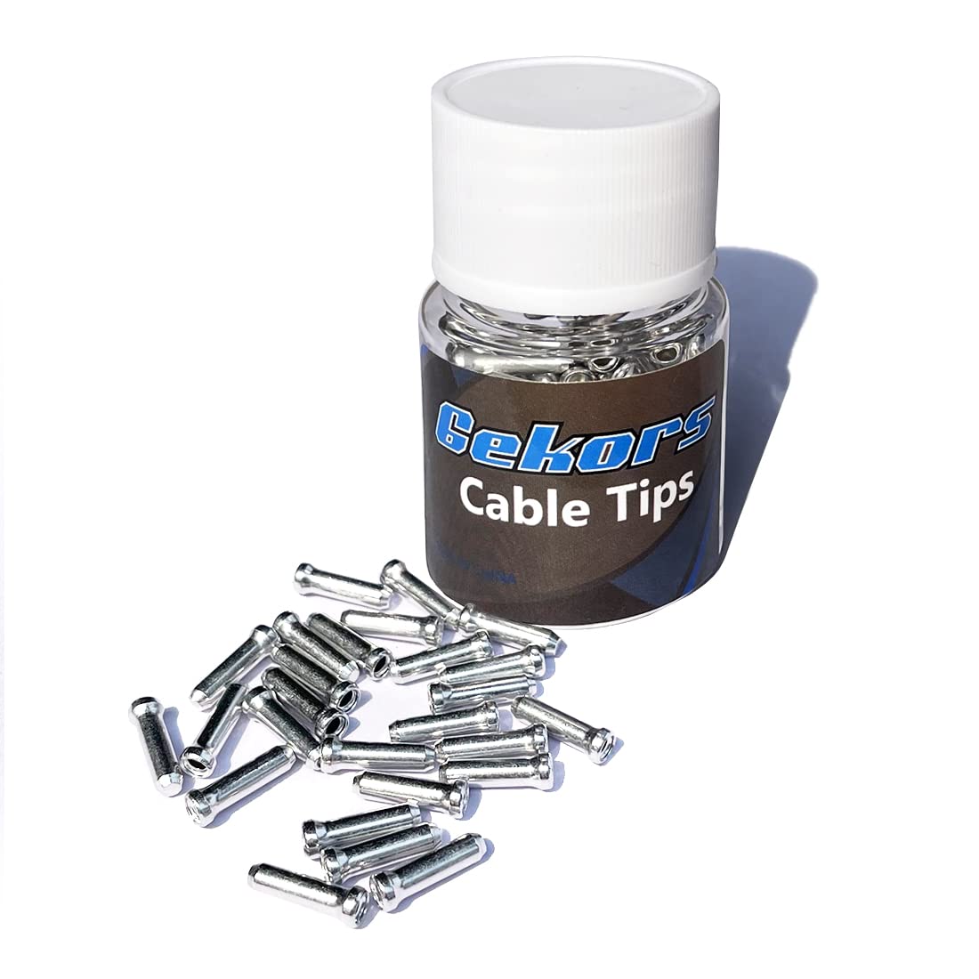 Bicycle Cable End Crimps 100 Pack,Silver