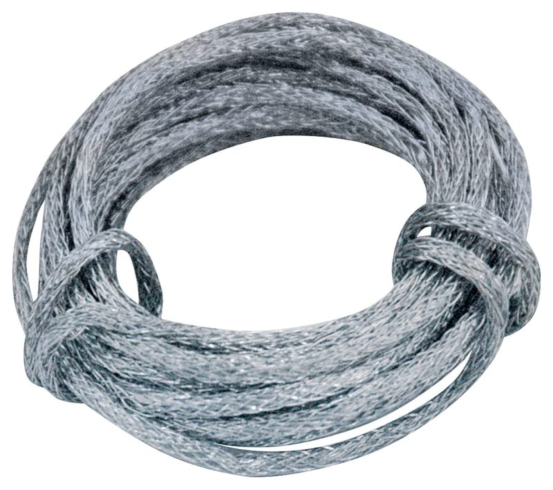 Image of Ook 50126 Braided Picture Hanging Wire, 100 lb, 9 ft L, Steel, Galvanized