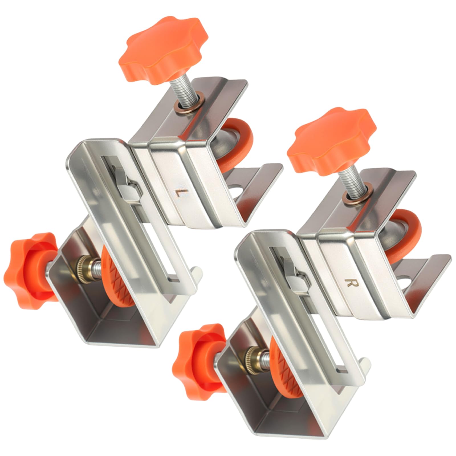 Drawer Panel Mounting Clips, 10-30mm Adjustable Front Clamps for Elevated Cabinets with Anti-Rust Hardware Drawer Panel Mounting Clips