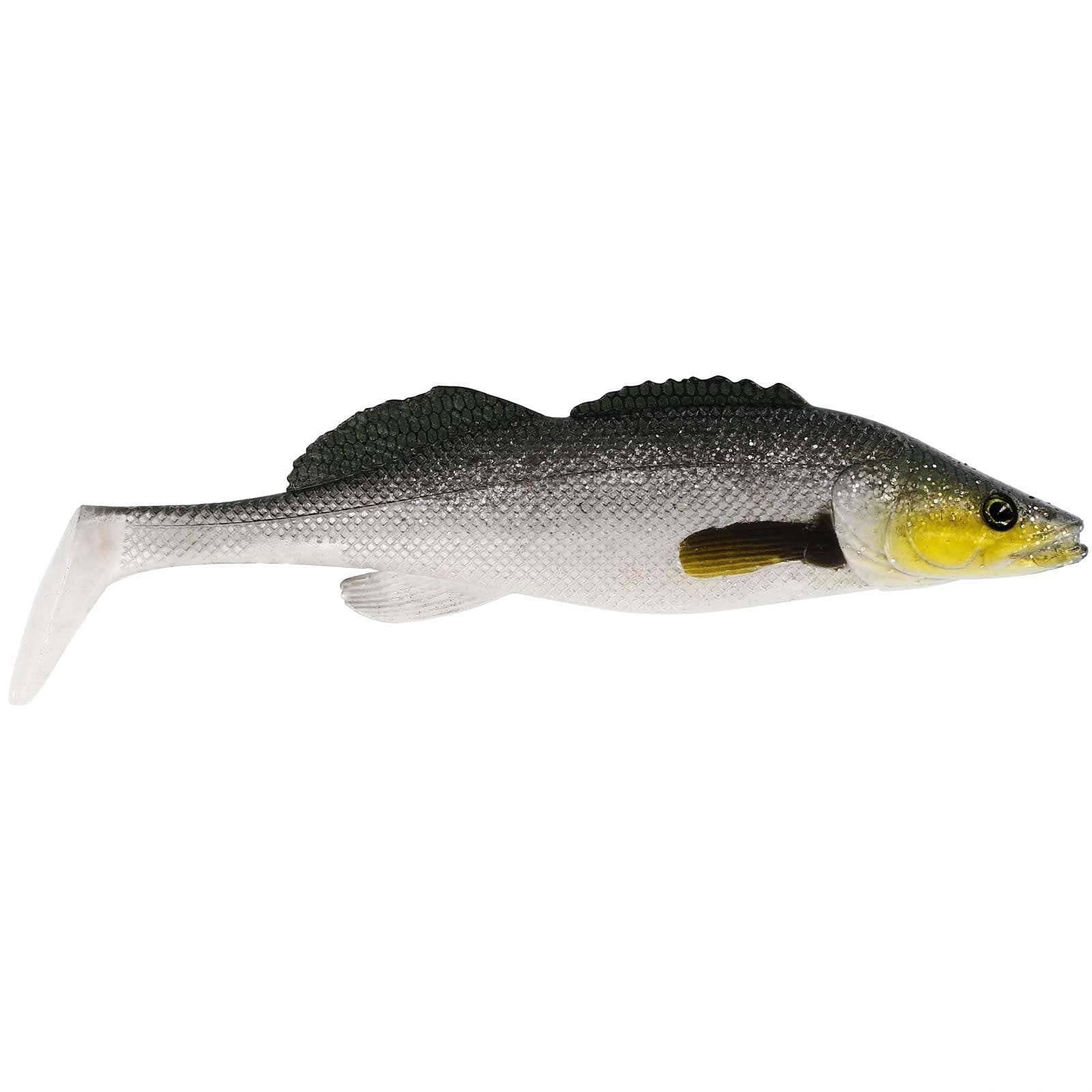 Westin Zanderteez shadtail rubber bait for spin fishing for zander, pike and perch, rubber fish for spin fishing, zander bait, colour: headlight, length / weight: 17 cm / 56 g.