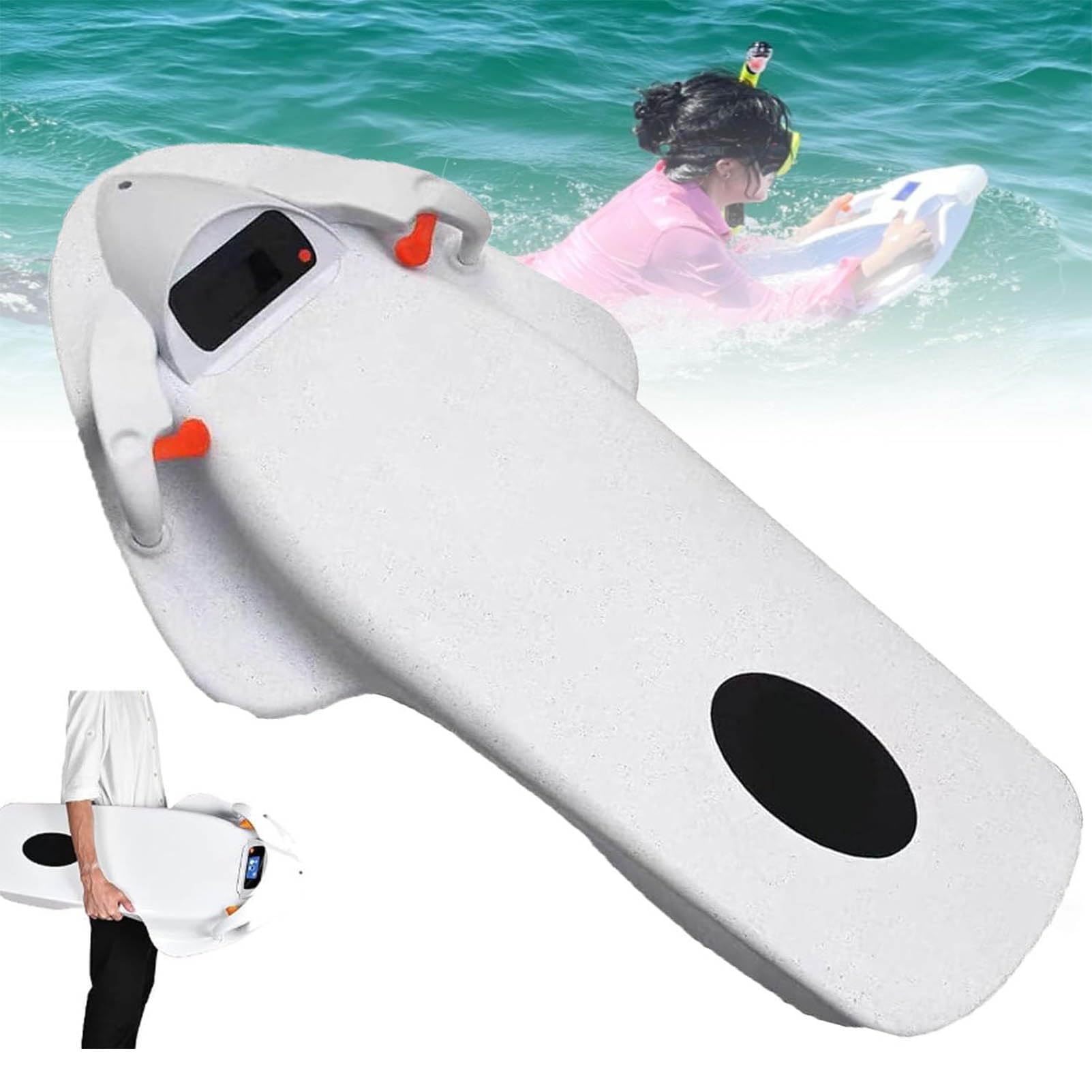 Tabla de Surf eléctrica con Velocidad Ajustable, Pantalla LCD, Soporte para cámara y recordatorio de batería para Deportes acuáticos