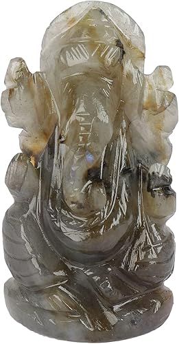 gemhub Estatua de estatua de Ganesha aprox. 154 quilates de labradorita estatua