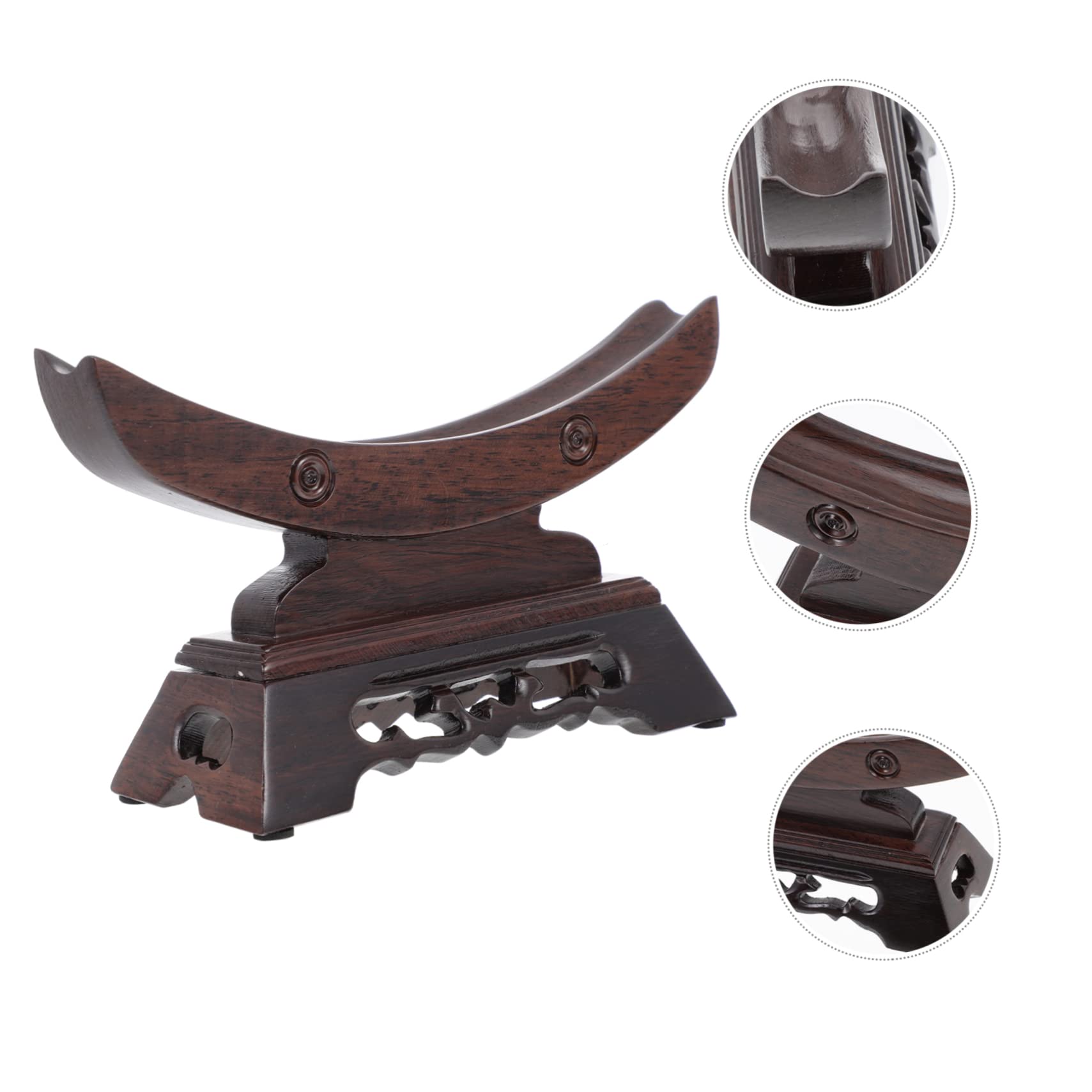 Abaodam Soporte de Espada de Escritorio de Madera Marrón para Exhibición | Organizador de Colección, Decoración de Sobremesa, 1, Soporte para Guardar y Mostrar Piezas