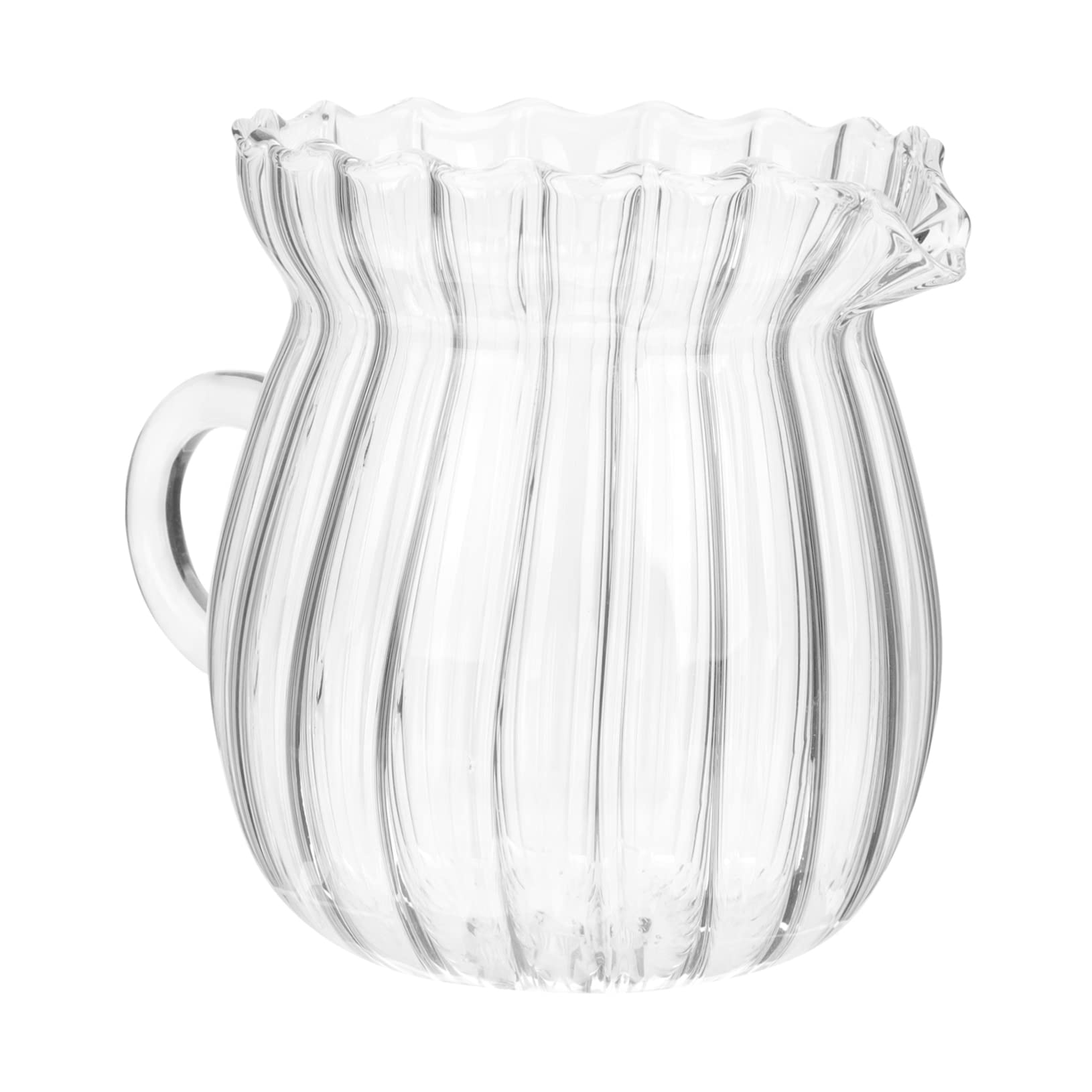 Alipis Household Creamer Pitcher Glass Milk Cup for Multi-functional Use Retro Style Suitable for Tea Party Wedding Family Gatherings
