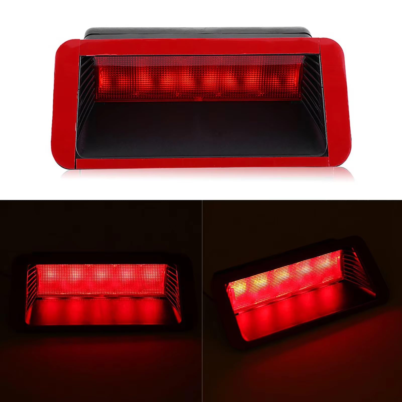 Tercera Luz Freno Trasera Luces Freno Rojas Traseras Universales Para Coche 12V, 5LED Luz Freno Luz Trasera Carga Para Camión Iluminación Seguridad Lámparas Advertencia Luz Freno Alto Nivel