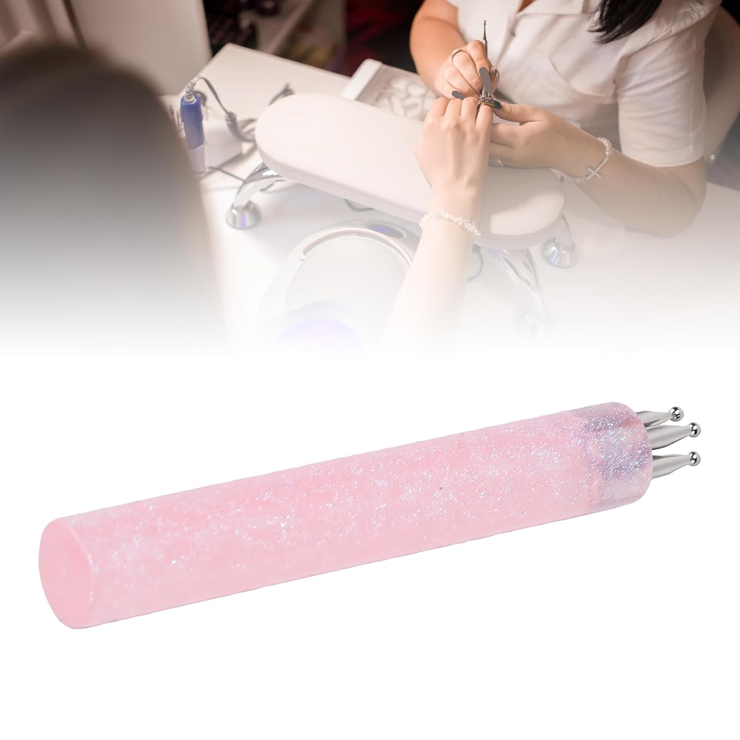 Karlak 5 Petal Flower Nail Dotting Pen Easy to Use Fine Tip Tool for Nail Art Designs Perfect for Enthusiasts 1.8mm Stainless Steel (Pink)