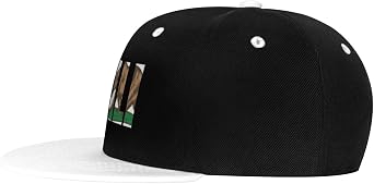 Cali California Bear Flag Flat Brim Baseball Cap,Classic Snapback Hats Adjustable Trucker Hat for Men & Women,White