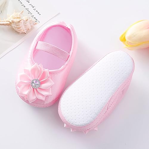 Miniatura 5 de Kawaii para caminar para bebé, zapatos de princesa para bebés, zapatos de bebé para caminar, zapatos para niños y niñas, suaves para bebés (rosa,