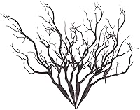 LIFKOME 4pcs Artificial Antler Dried Tree Branches 13.76" Witchy Decor Twigs - Plastic Vase Filler for Wedding Christmas Home Rustic Decor Brown