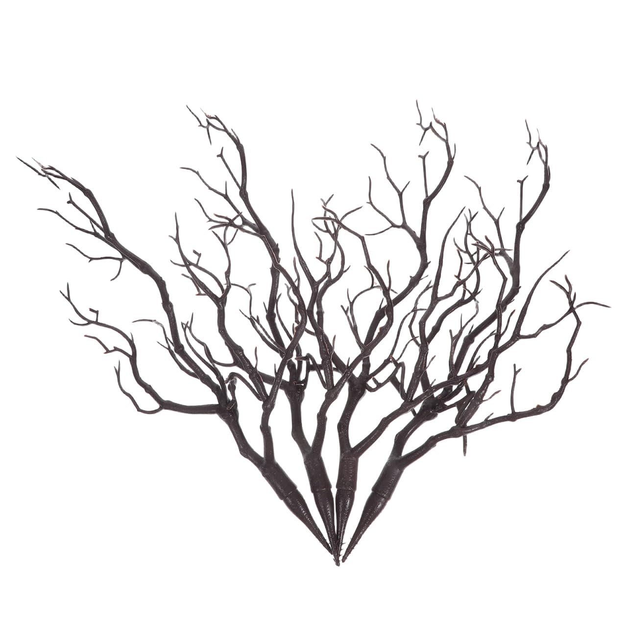LIFKOME Artificial Antler Dried Tree Branches 13.76'' Art Witch Antler Branch Decorative Plant Twigs Plastic Dry Branches Decor for Wedding Christmas Party Home Supplies Brown 4pcs