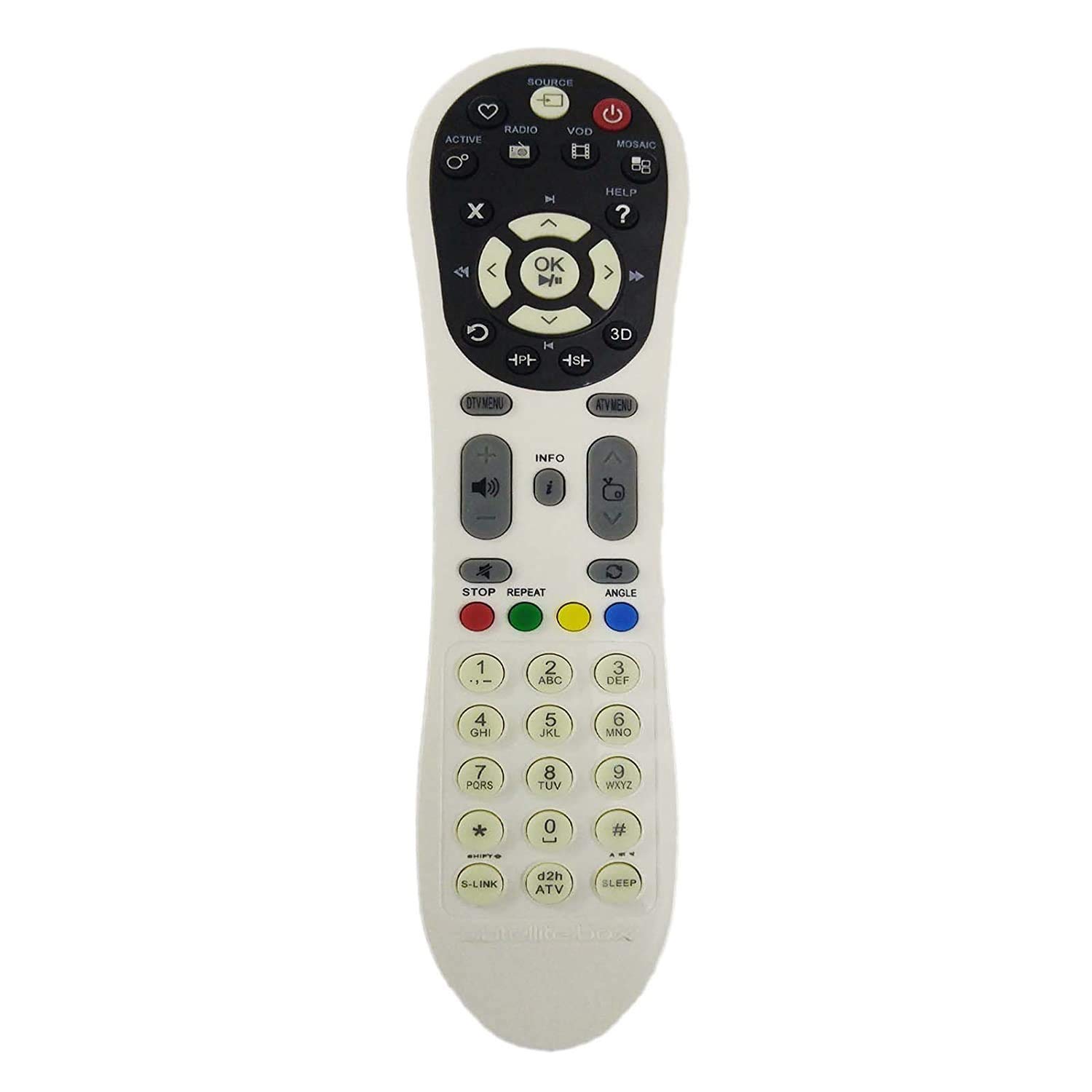 HITORE DTH Remote Control Compatible for Sansui in-Built D2H 3D Set Top Box | DTH Remote No. LHY-0265 - Please Match The Image with Your Old Remote