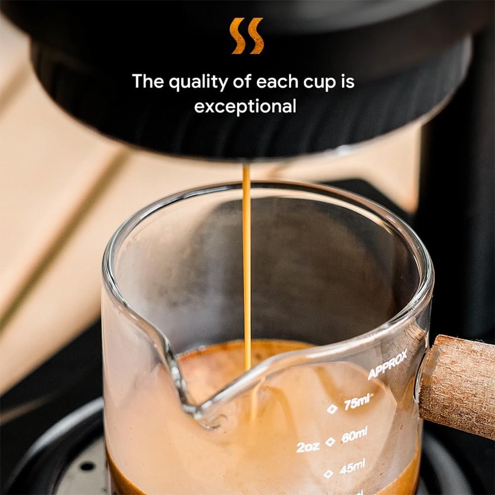 Manual Coffee Machine, Espresso Maker with Customizable Water Temperature, 9-12bar Variable Pressure, 100ml Tank Capacity, Portable and Convenient, Perfect for Home Office Use