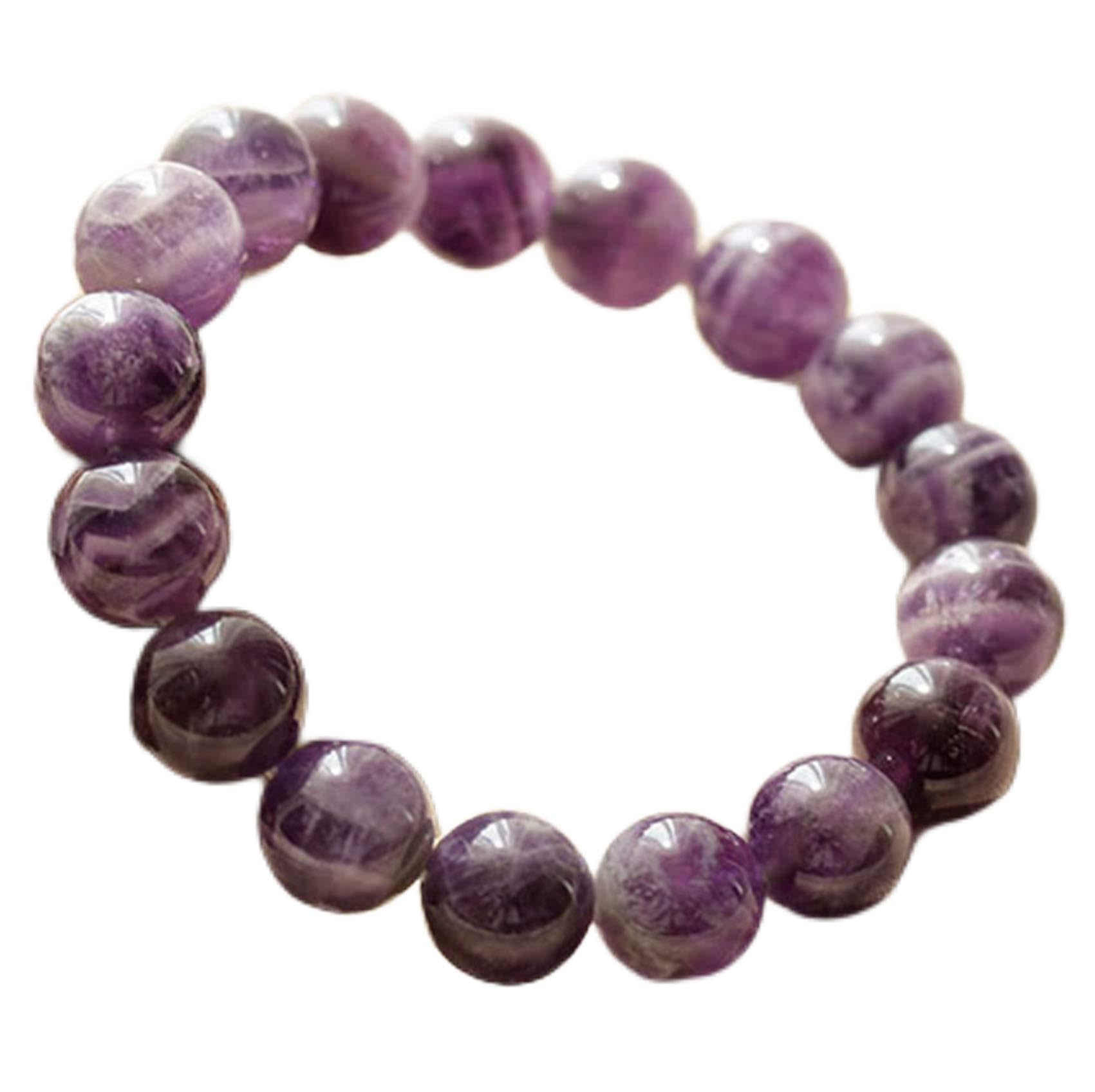 Bracelet Feng Shui quartz violet talisman de chance et argent
