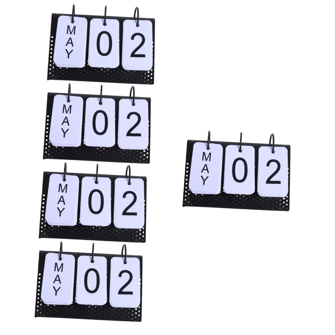Lurrose 5stücke Metall Tischkalender Minimalistischer -kalender Für Schreibtisch Und Büro Eisenkonstruktion Drehbar Stilvolles Für Zuhause Und Arbeitsplatz