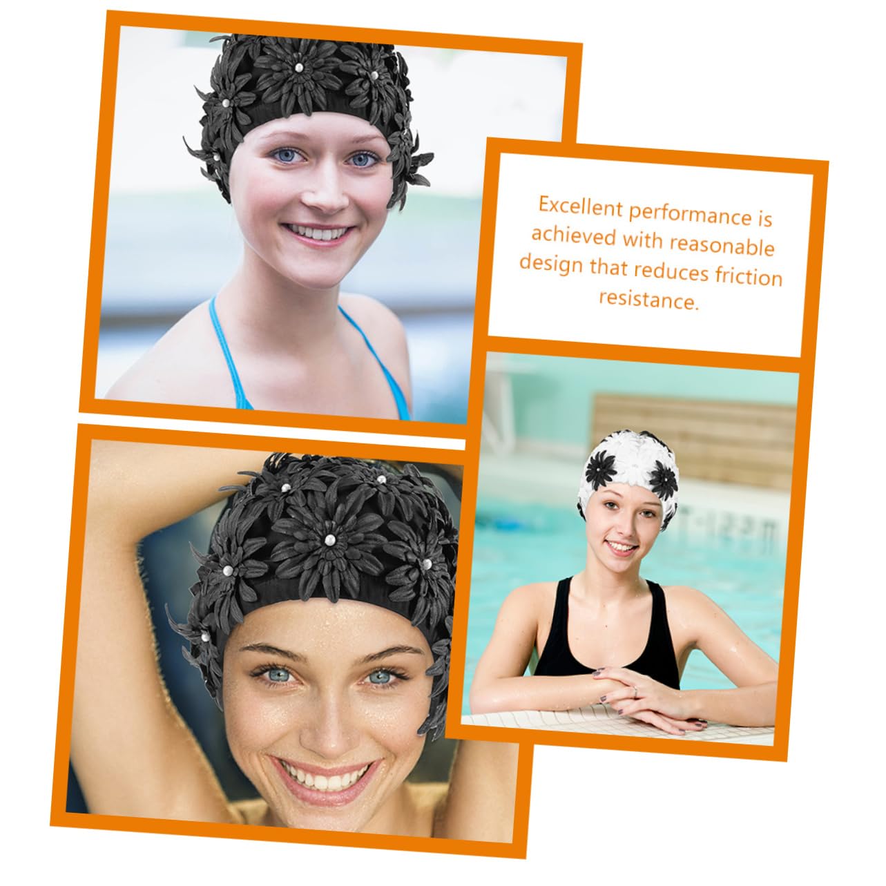 Toddmomy Bouchon De Baignade À Fleurs Imperméable Bonnet De Bain Réutilisable Adultes Coloré Casquettes pour Femmes Floral Mesdames Chapeaux De Bain Brocart