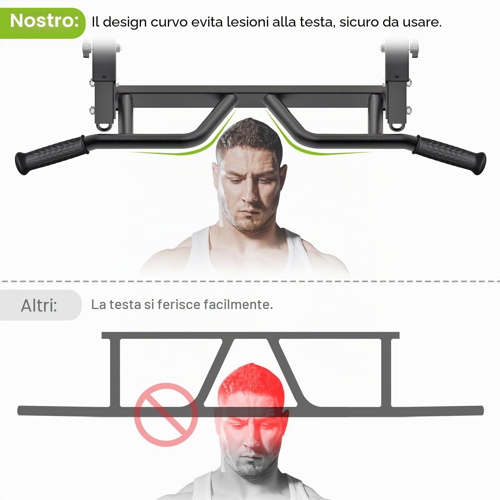 SELEWARE Barra di trazione da installare sul soffitto, con una robusta struttura in acciaio