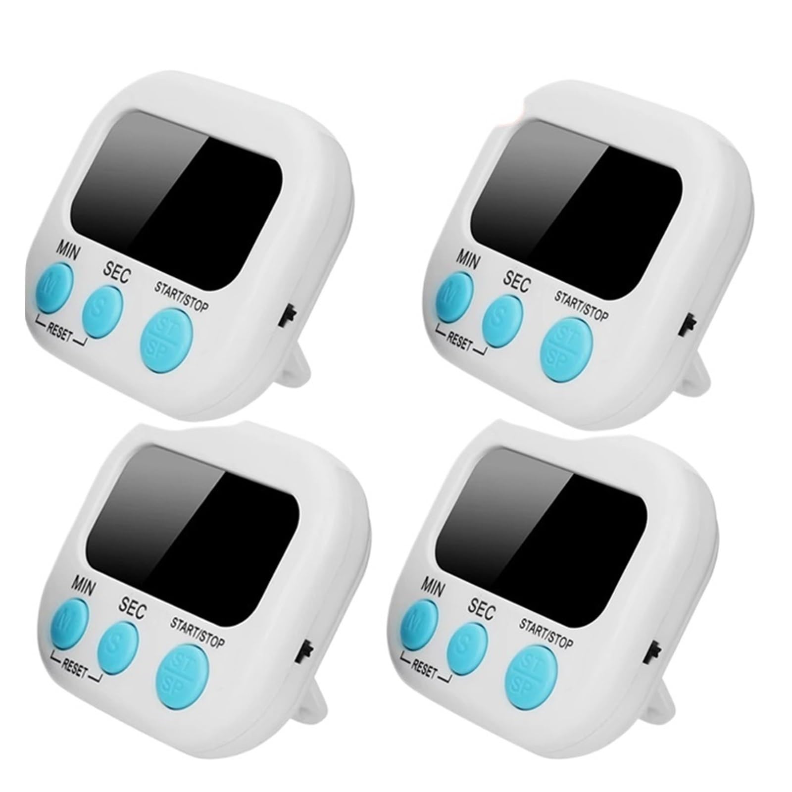 Temporizador de Cocina con Respaldo magnético | Reloj recordatorio de cuenta regresiva(4-Pcs-1)