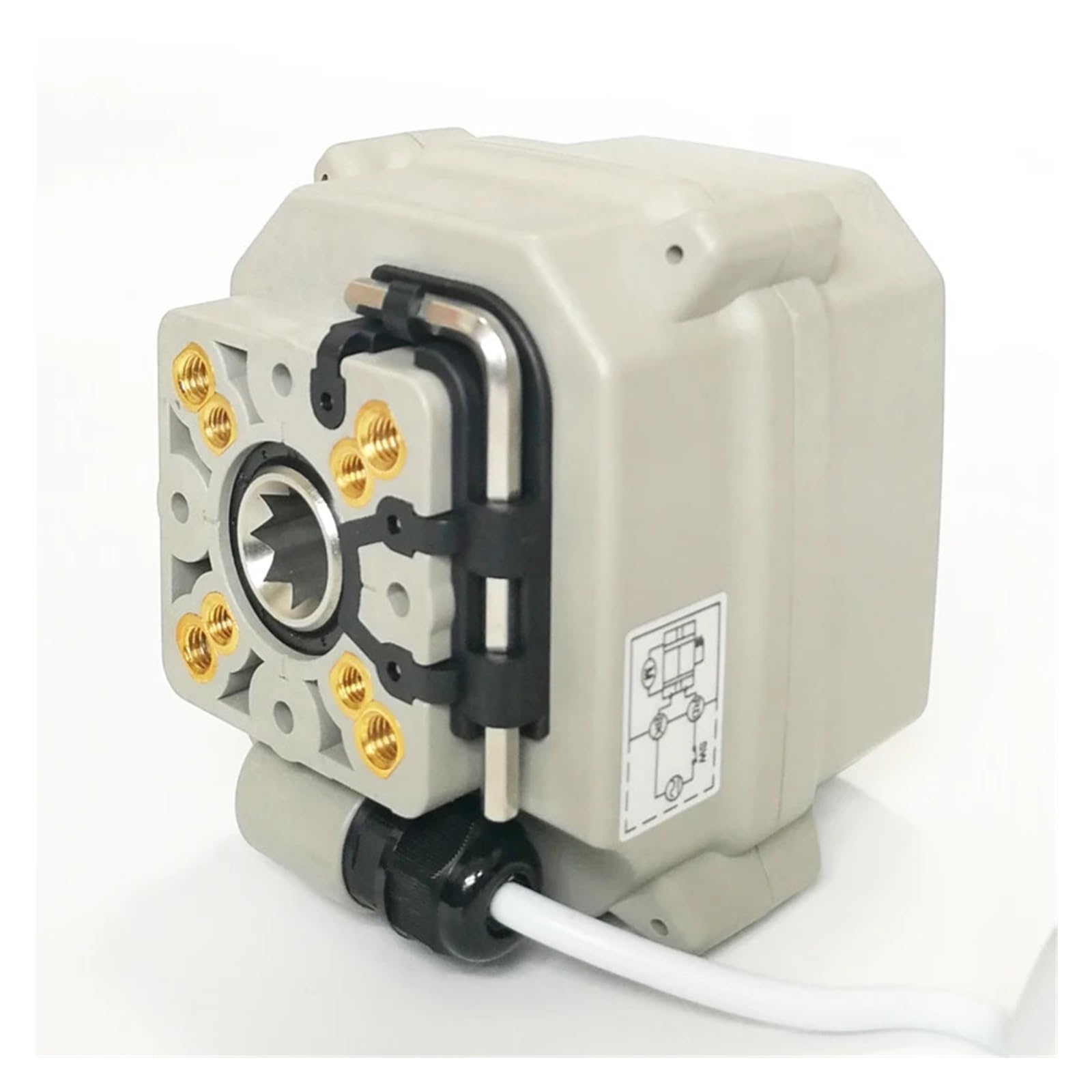 Valvola di regolazione elettrica DN32 Controllo 4-20 mA o 0-10 V, valvola proporzionale da 2 pollici 15 Nm Azionamento ISO5211 for valvola con stelo 11 * 11 mm IP67(BSP,0 to 10V control)