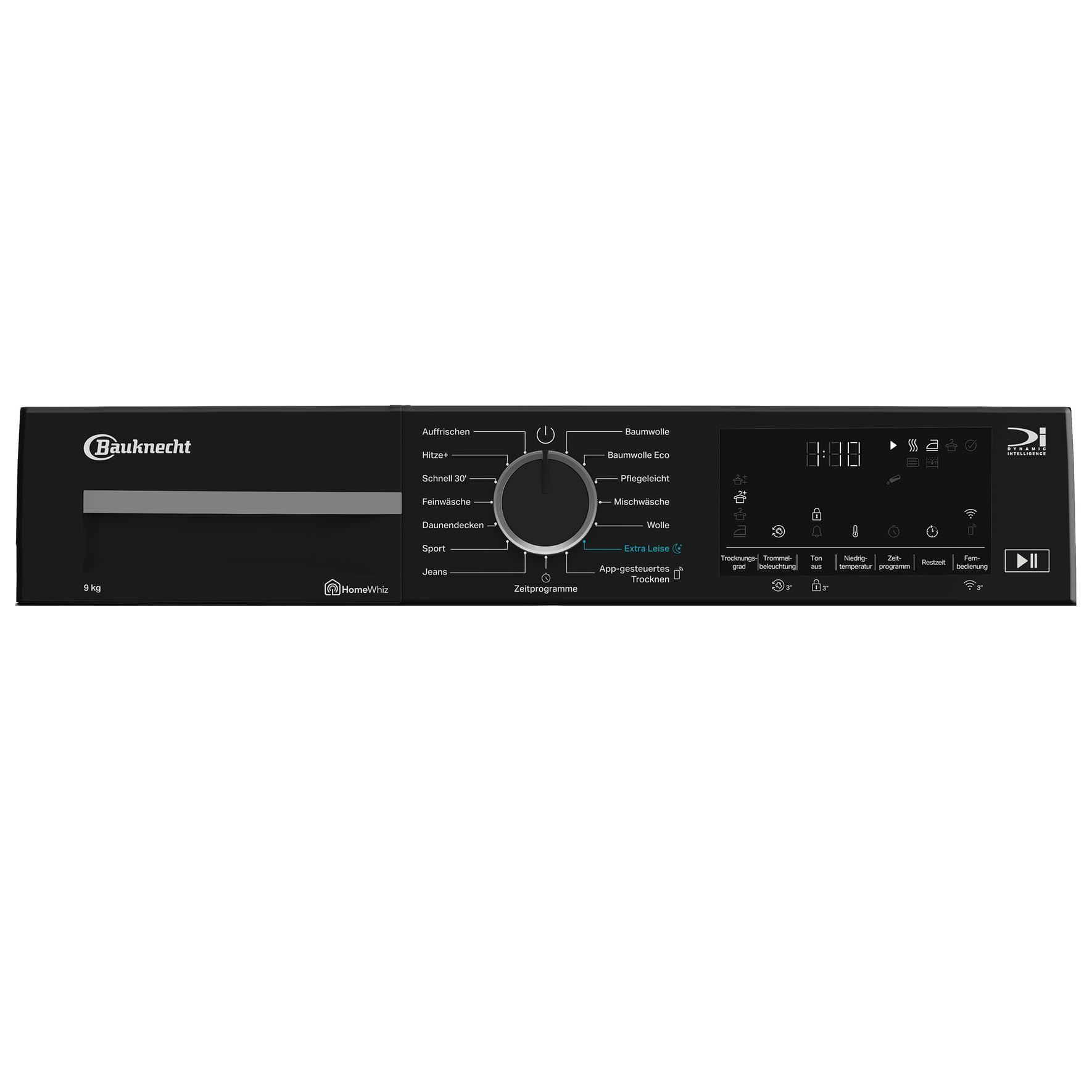 Bauknecht BT 9RC WS Wärmepumpentrockner, 9 kg, Precision Dry – Intelligentes Trocknen, Adaptive Dry, HomeWhiz App, Startzeitvorwahl und Restzeitanzeige, Weiß