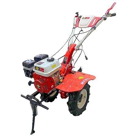 Mitsuyama Rotary Hoe MY-570G Power Tiller, 4 Stroke 7HP Petrol Power Weeder with 32 Pcs Blades, Tilling Depth 3.9-11.8 Inch.