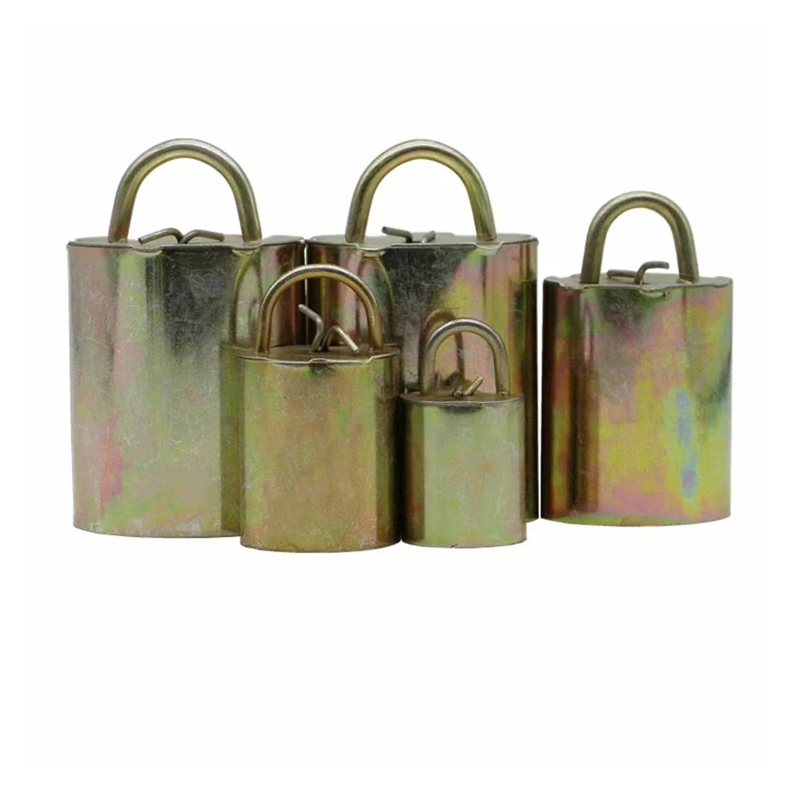 4 Pcs Livestock Grazing Bells for Cow Horse Sheep, Galvanized Steel Loud Bell