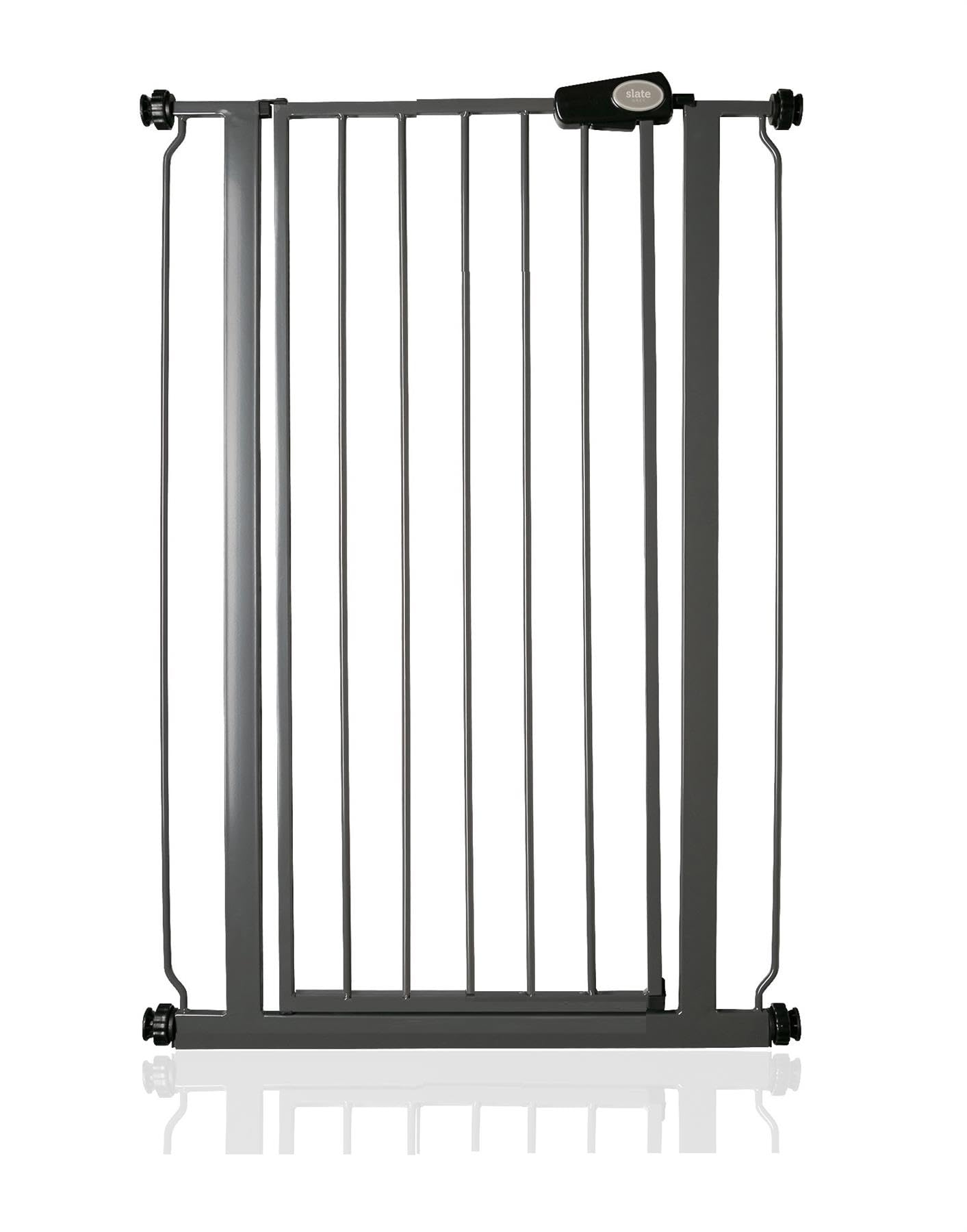 Bettacare Child and Pet Gate Narrow, 68.5cm - 75cm, Slate Grey, Extra Tall Gate 104cm in Height, Narrow Pressure Fit Stair Gate, Baby Gate and Suitable for Dog Gate or Pet Barrier, Easy Installation
