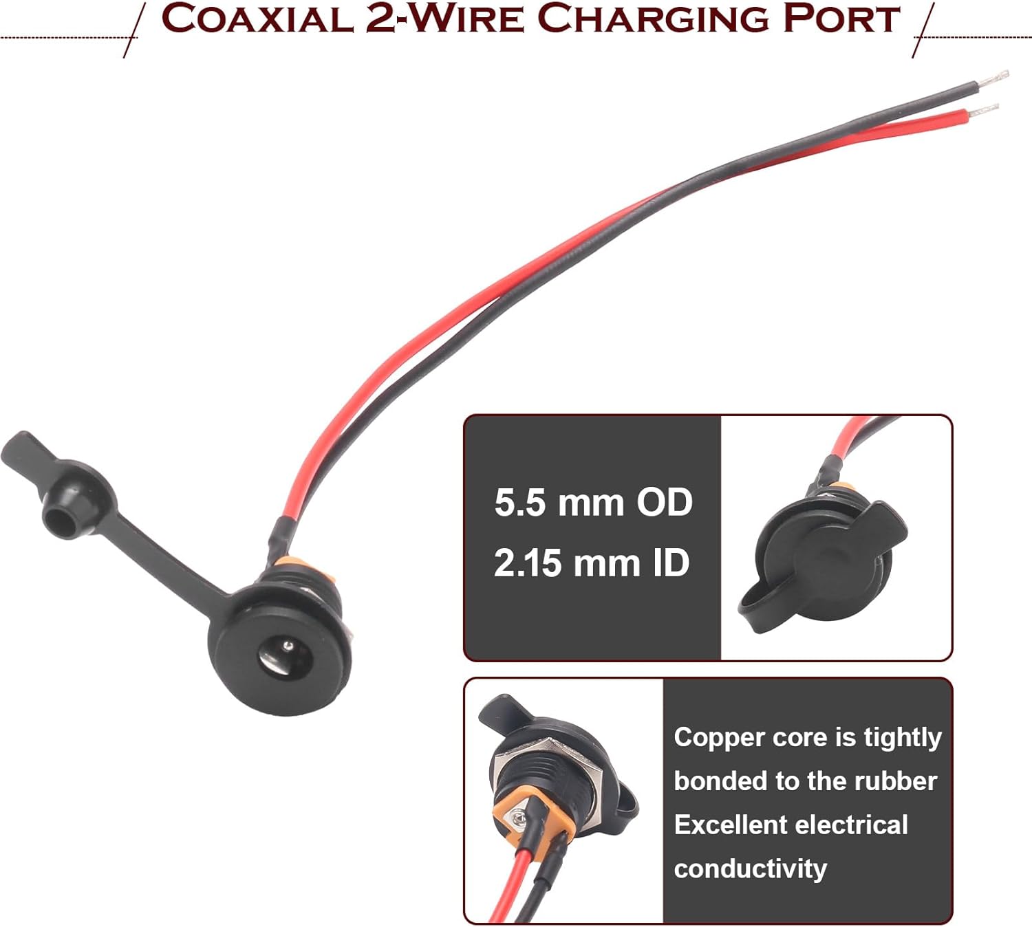 Electric scooter charging door for MX125 ROCKET DISPARCO, JETSON DYNACRAFT Hover-1, Swagtron, 6 and 12 Volt power supply scooter, power supply, 2-wires coaxial charging with a cap with dust cap 4 61+sKI8Yd3L. AC SL1500