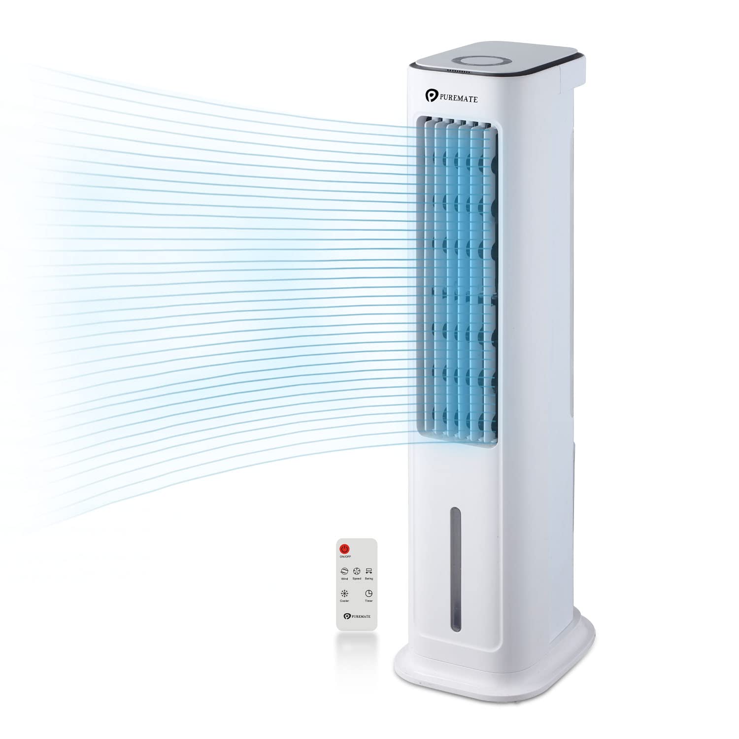 Air Cooler 6 Litre Portable PureMate Evaporative Cooler with 3 Fan Speeds Remote
