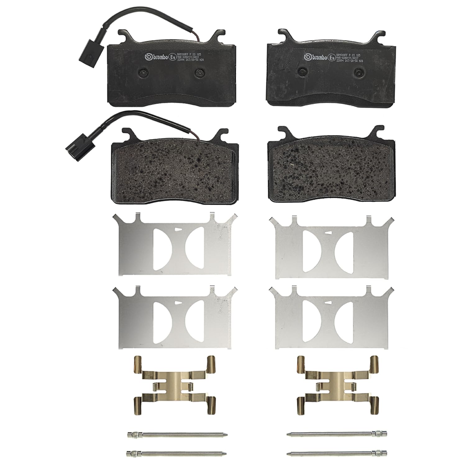 BREMBO Kit pastiglie freno, Freno a disco P23185 Compatibile con: ALFA ROMEO GIULIA, STELVIO