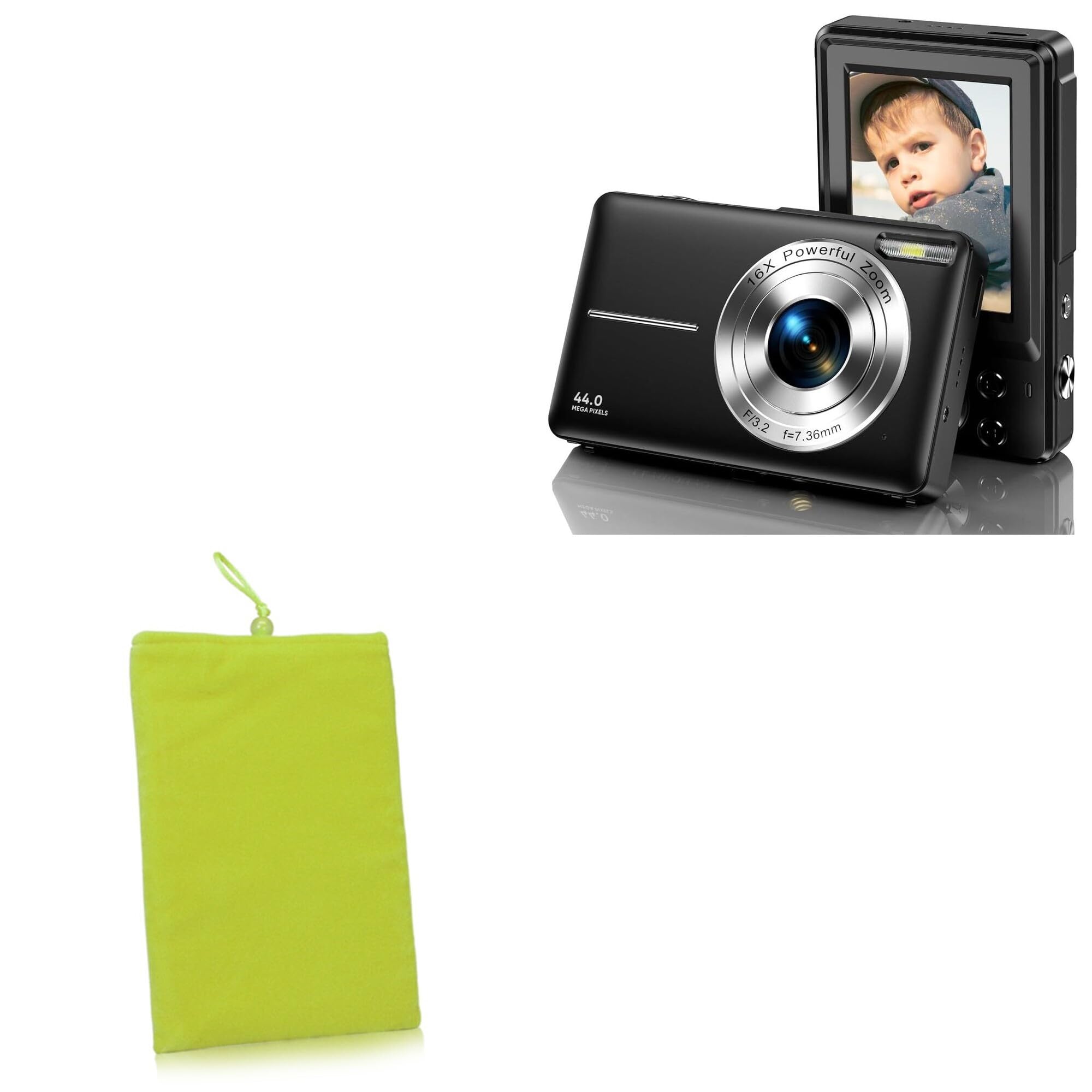 BoxWave Case Compatible with IWEUKJLO DC403 (2.4 in) - Velvet Pouch, Soft Velour Fabric Bag Sleeve with Drawstring - Olive Green