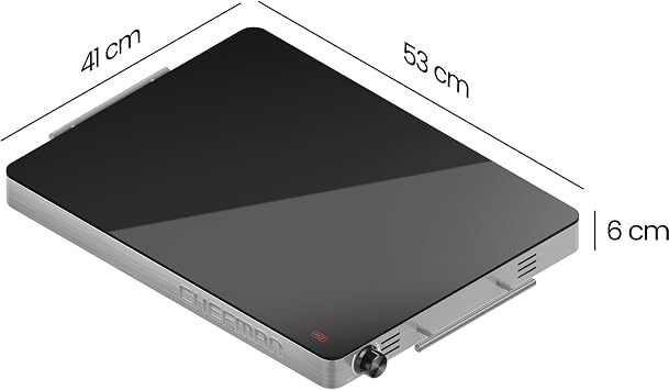 Chefman Electric Warming Tray, Glass-Top 53 x 41 cm, Temperature Control