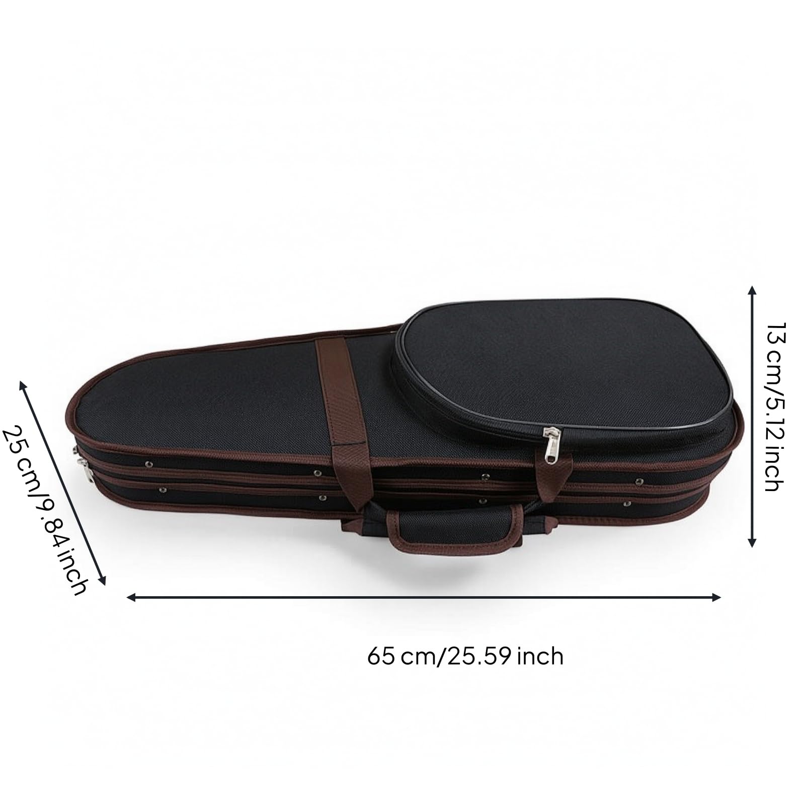 F Fityle Estuche para Violín Estuche Rígido Funda de Violín Maletín para Violín Diseño Ligero con Interior de Secciones Moldeadas y Cierre Frontal con