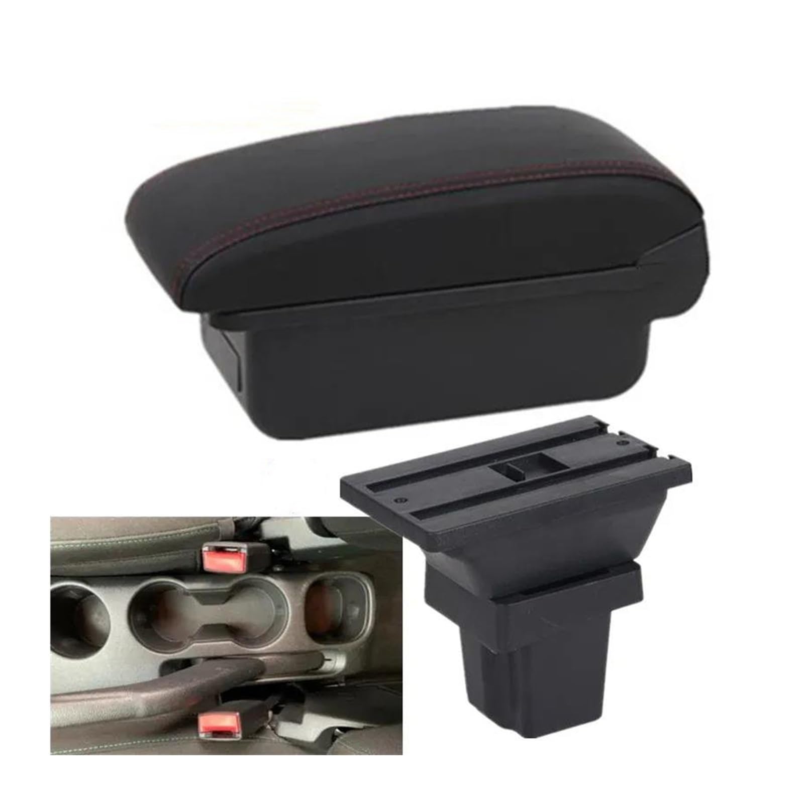 For Chevrolet For Trax For Tracker For Holden For Trax 13-20 Car Arm Storage Box Car Armrest Accessories Armrest Box(A style red line)