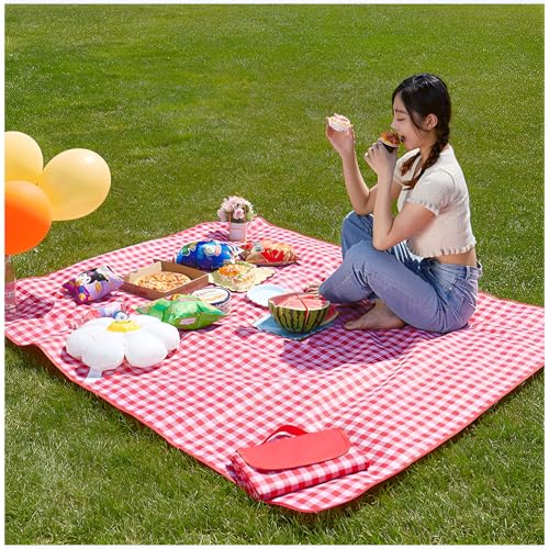 TFSZE Couverture Pique Nique 150x200cm,Couverture De Pique-Nique Pliable Pour L'extérieur,Nique Tapis De Camping Imperméable Et Résistant Au Sable,De...