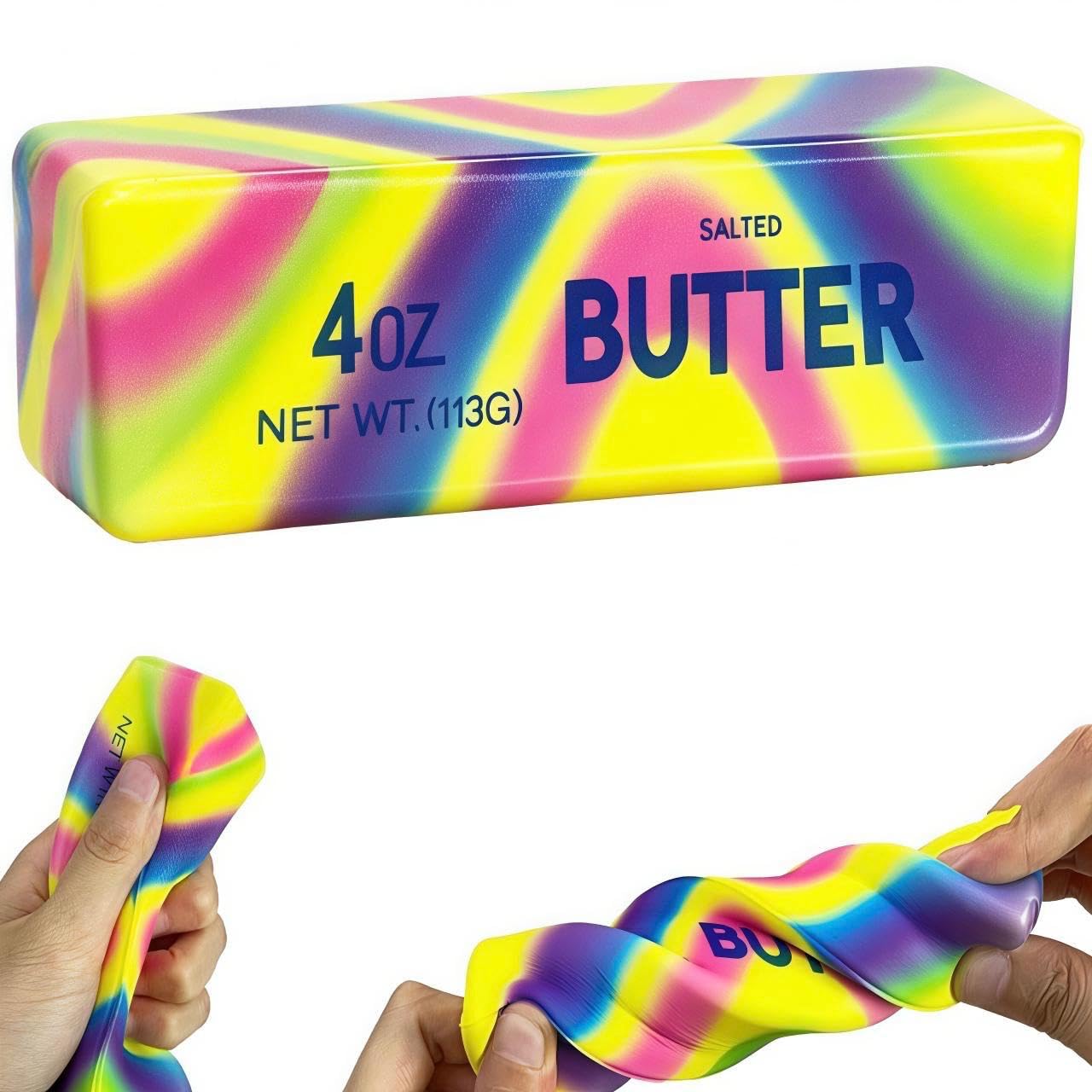 13cm Rainbow Butter Squishy Toy – Slow Rising Stress Relief Fidget Toy