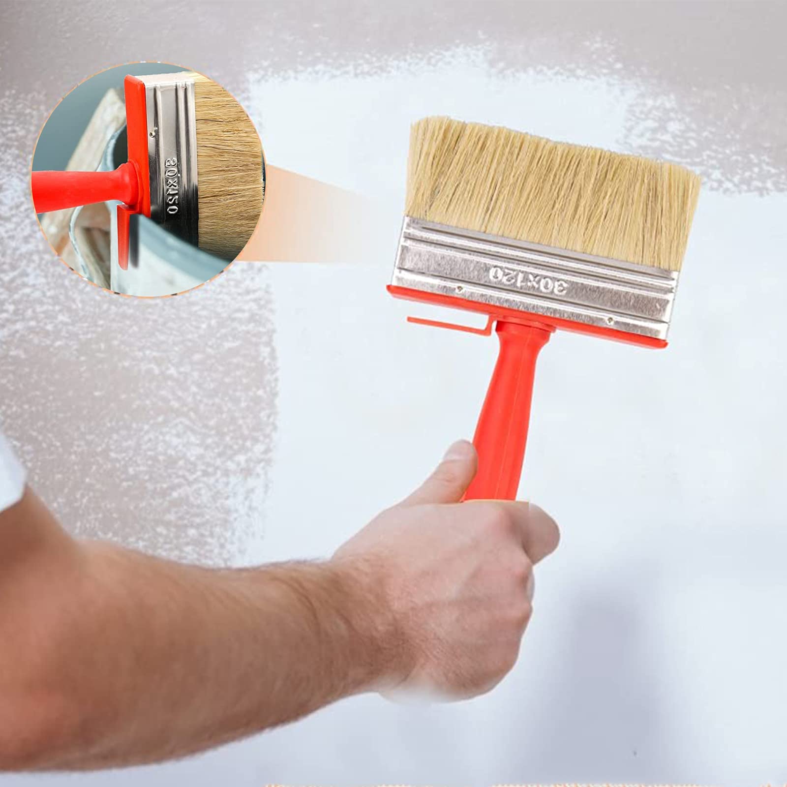 Fit For The Job Lot De 5 Pinceaux De Peinture Pour Peinture Avec émulsion, Peinture Brillante Et Satinée Sur Murs, Plafonds, Meubles, Bois Et Métal, 1,3 Cm, 2,5 Cm, 3,8 Cm, 5,1