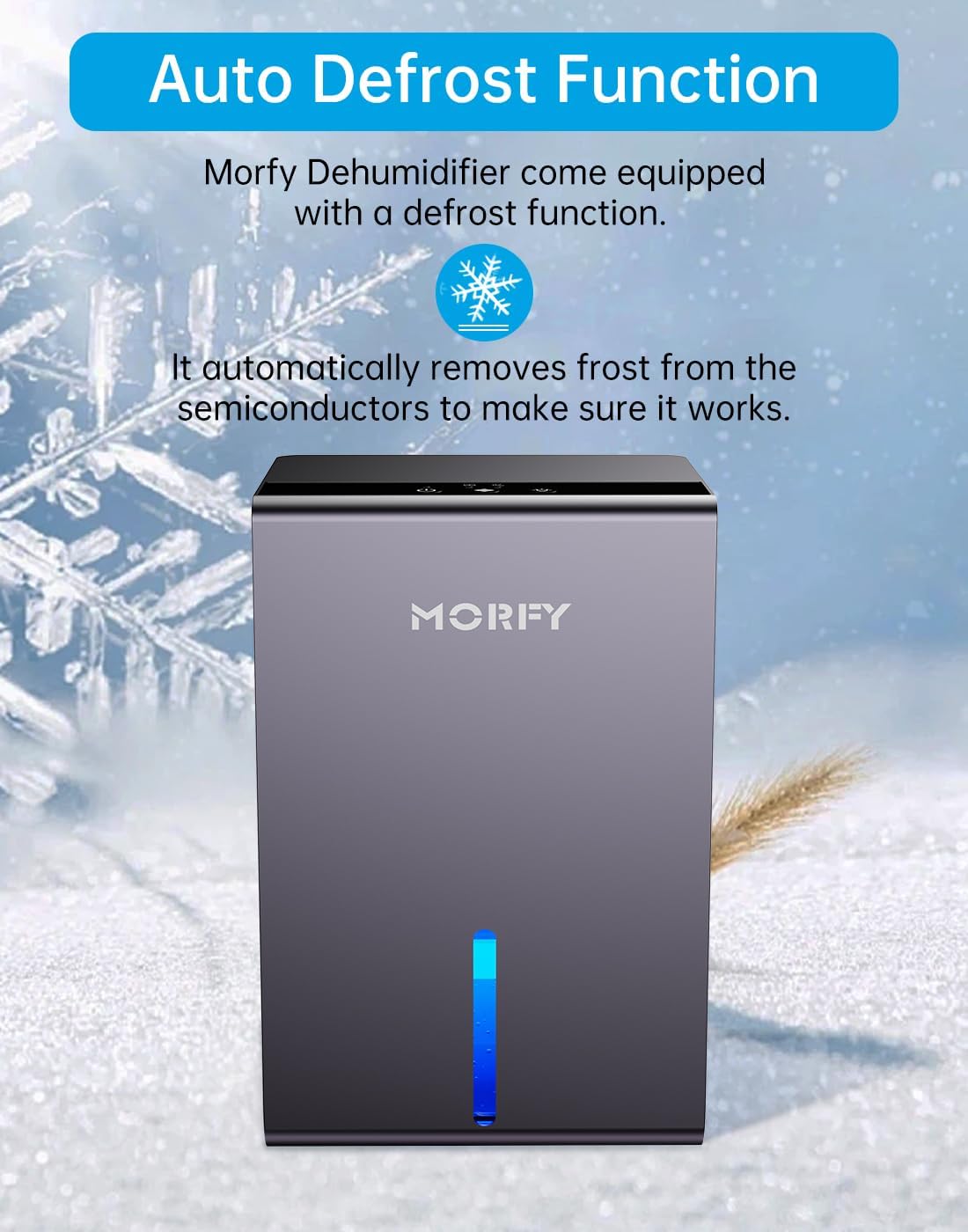 MORFY Dehumidifier, Small Dehumidifier for Bedroom Bathroom RV with Auto Shut Off, Compact Quiet Dehumidifiers for Room Home Closet Laundry Room