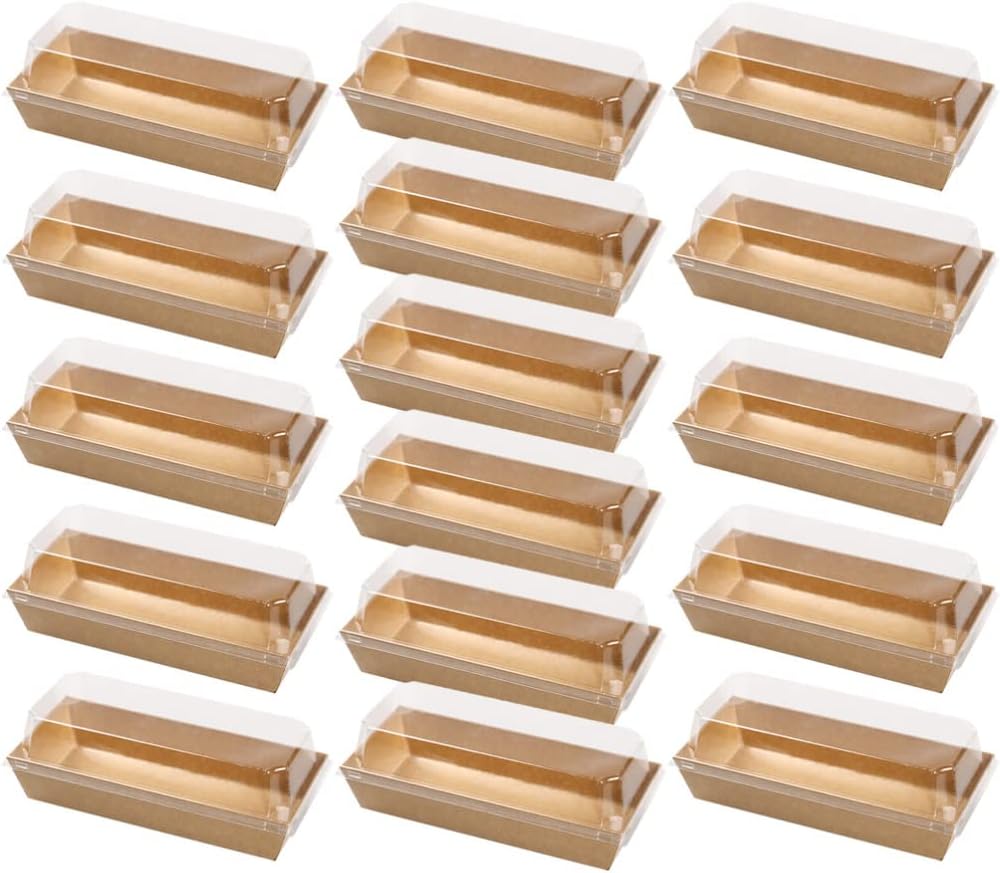 UPKOCH 50Pcs Roll Boxes sushi box container with lid baking